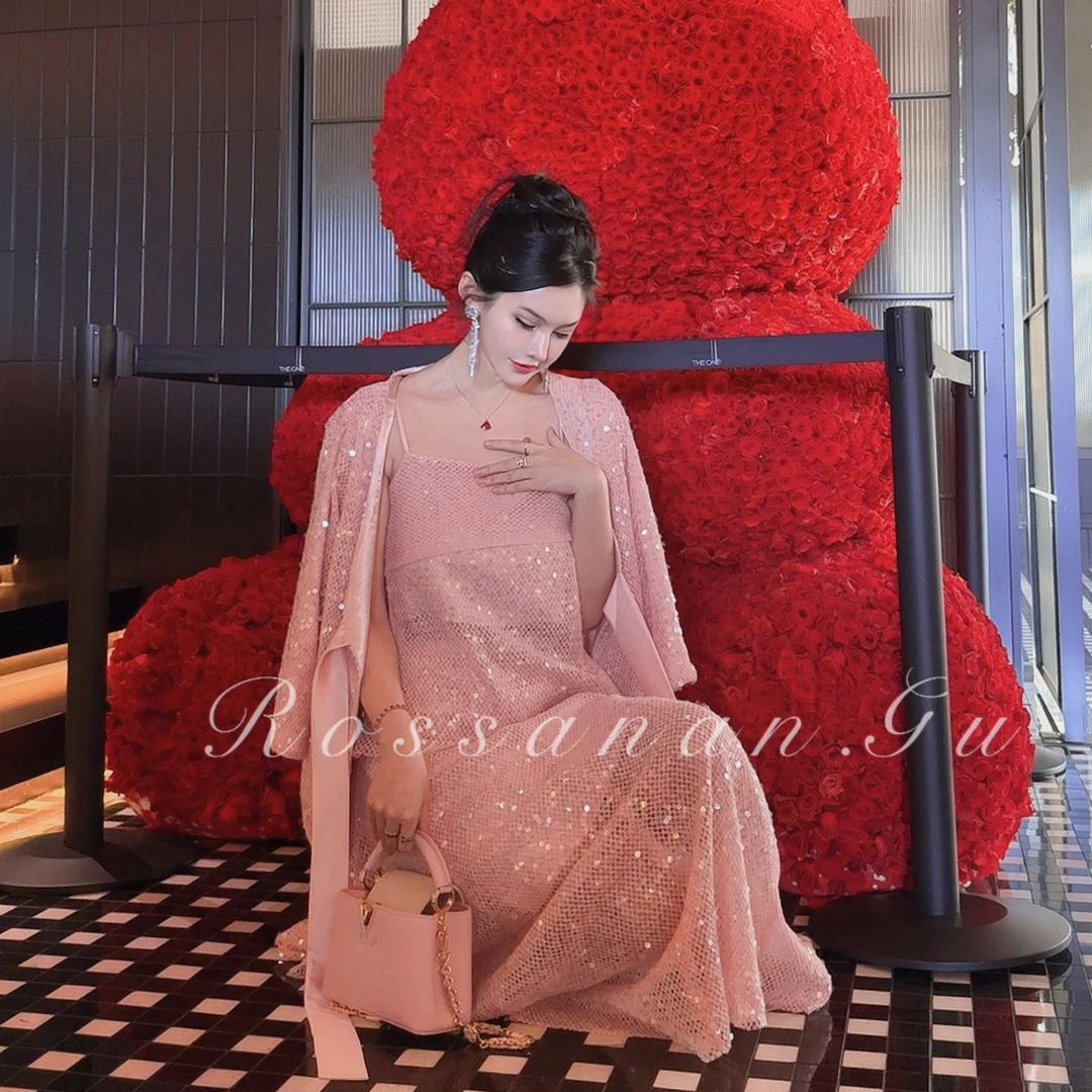 ROSAN【樱花树下】轻舒柔软的高贵芬芳修身设计师套装吊带半裙套