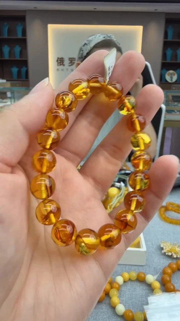 手链琥珀未镶嵌113秒拍号 假一罚三