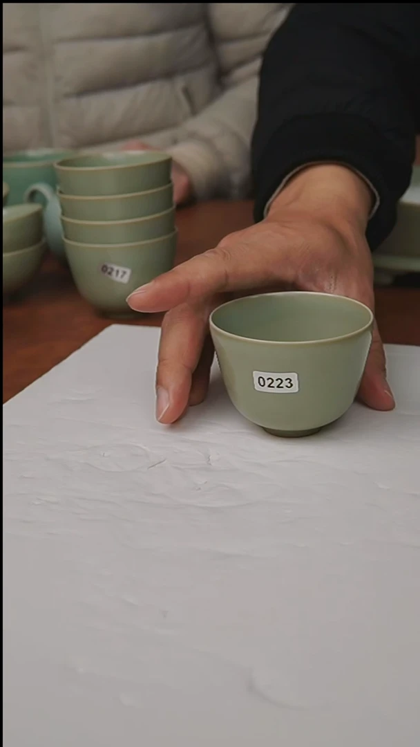 杯子瓷富山严选汝瓷，