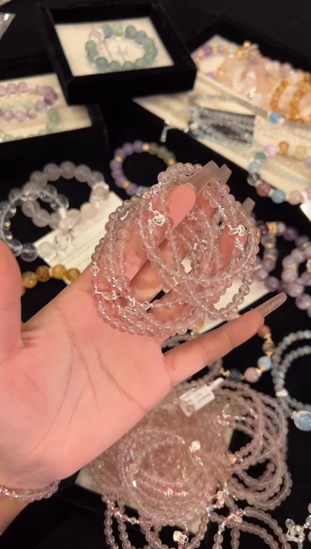 【闪购商品】水晶手链银S925镶嵌草莓晶手链x738