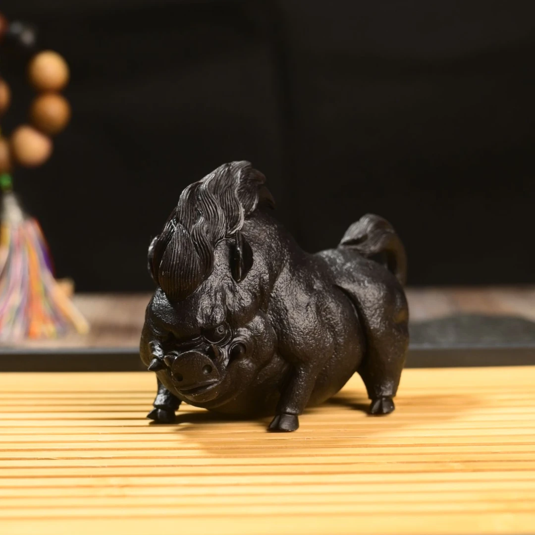 阿拉善石野猪摆件