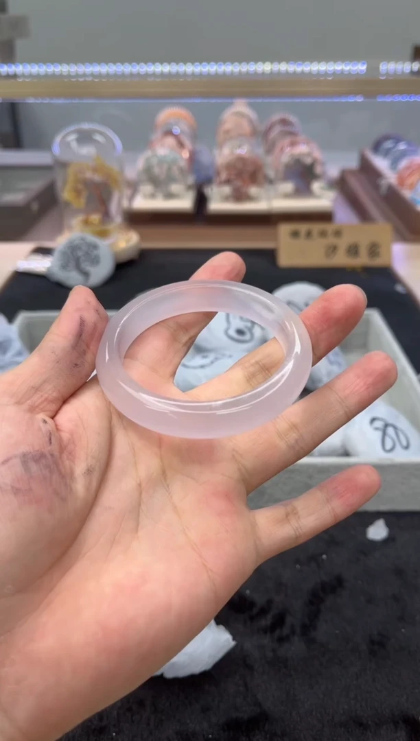 萤石未镶嵌手镯57圈口