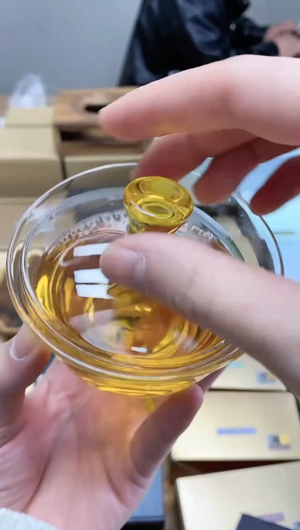 【闪购商品】孤品禾器沁莲盖碗浅黄色（无礼盒）