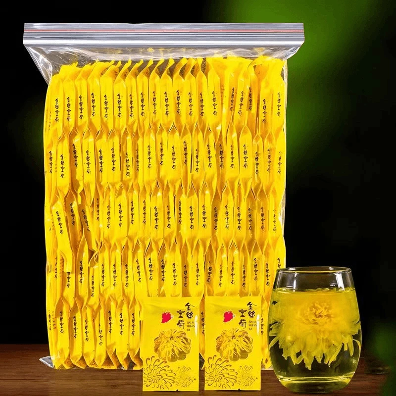 菊花茶新鲜饱满金丝皇菊一朵一杯小袋装手工花草茶叶高山采摘冲泡