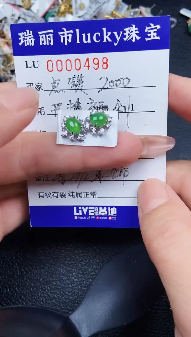 翡翠银S925镶嵌颈饰0498