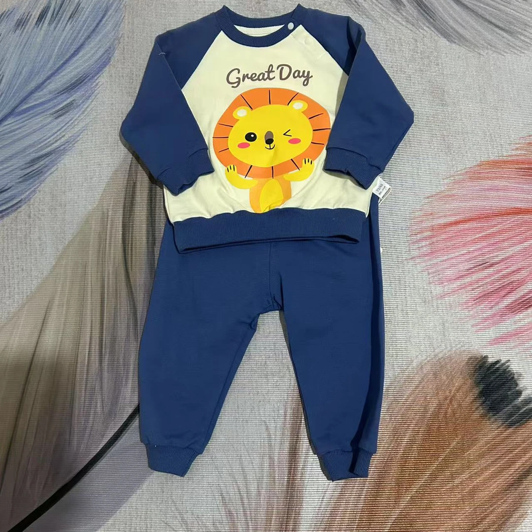 2025婴幼儿外穿长袖休闲时尚套装A类棉套装男宝女宝外穿长袖套装，