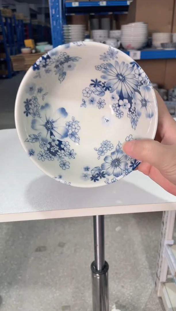陶瓷花集5.3英寸螺纹碗
