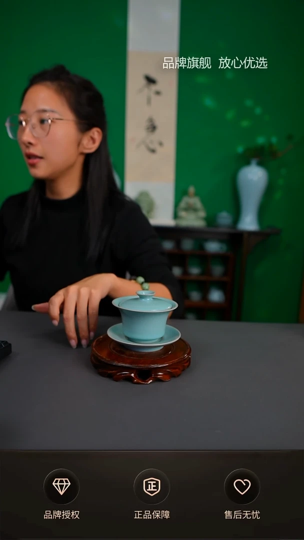 【闪购商品】一级仿古小马蹄盖碗