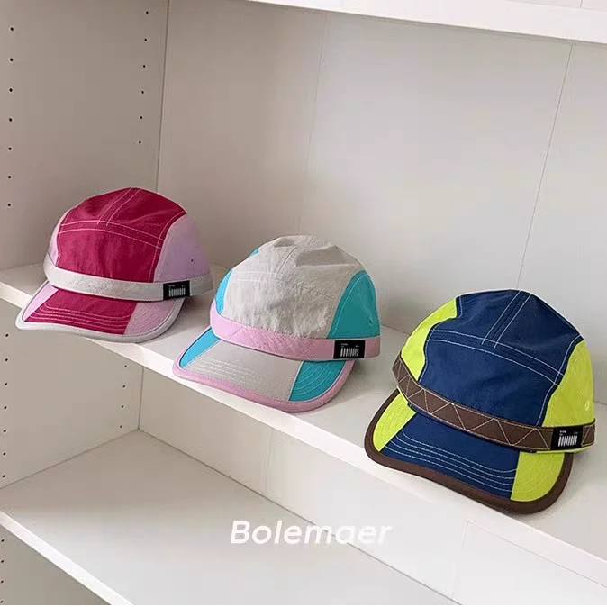 亲子款速干拼色鸭舌帽夏季薄款遮阳帽户外运动出游登山棒球帽