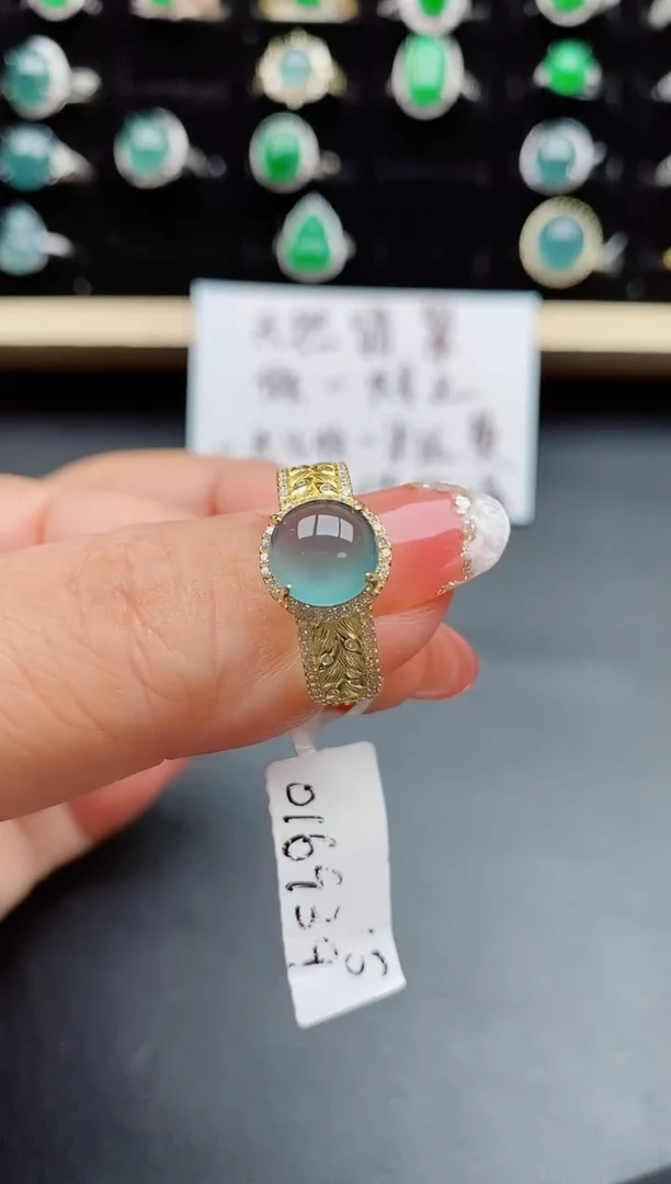 【闪购商品】翡翠戒指银S925镶嵌508005