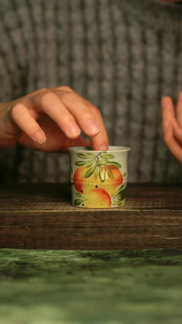 陶瓷青诗集手工手绘瓷器