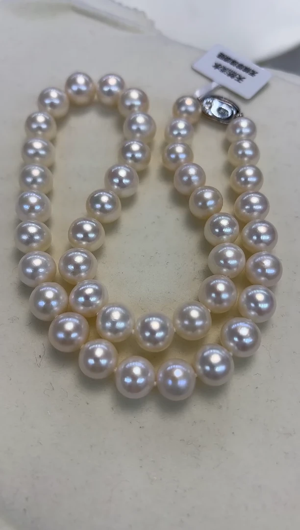 颈饰银S925镶嵌淡水珍珠9.5-10.5mm无核