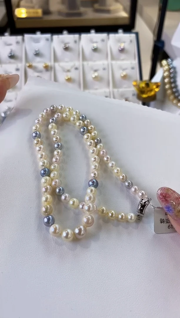 项链未镶嵌海水珍珠5-7海水珍珠项链