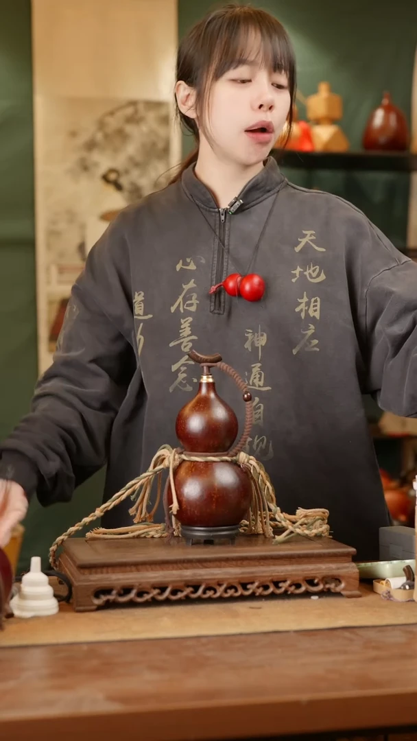 123号精品天然大漆酒葫芦一物一拍~