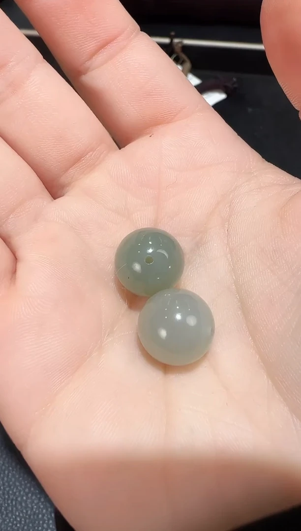 【闪购商品】和田玉单珠未镶嵌且末料青白玉单珠多样性发其一