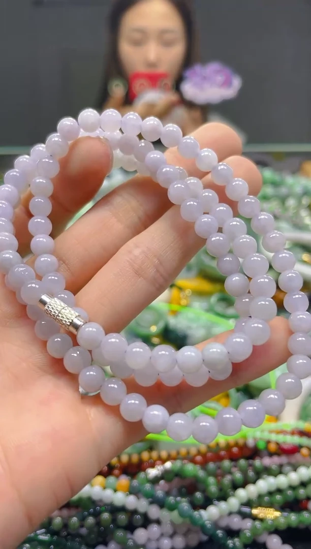 颈饰未镶嵌翡翠5MM/R/翡翠A货，一件也是批发价