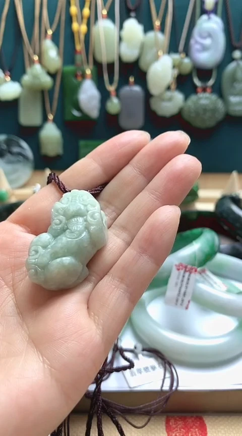 【闪购商品】翡翠未镶嵌颈饰天然翡翠貔貅多样性发一件