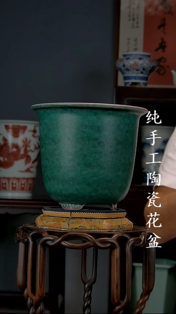 景德镇陶瓷手工花盆