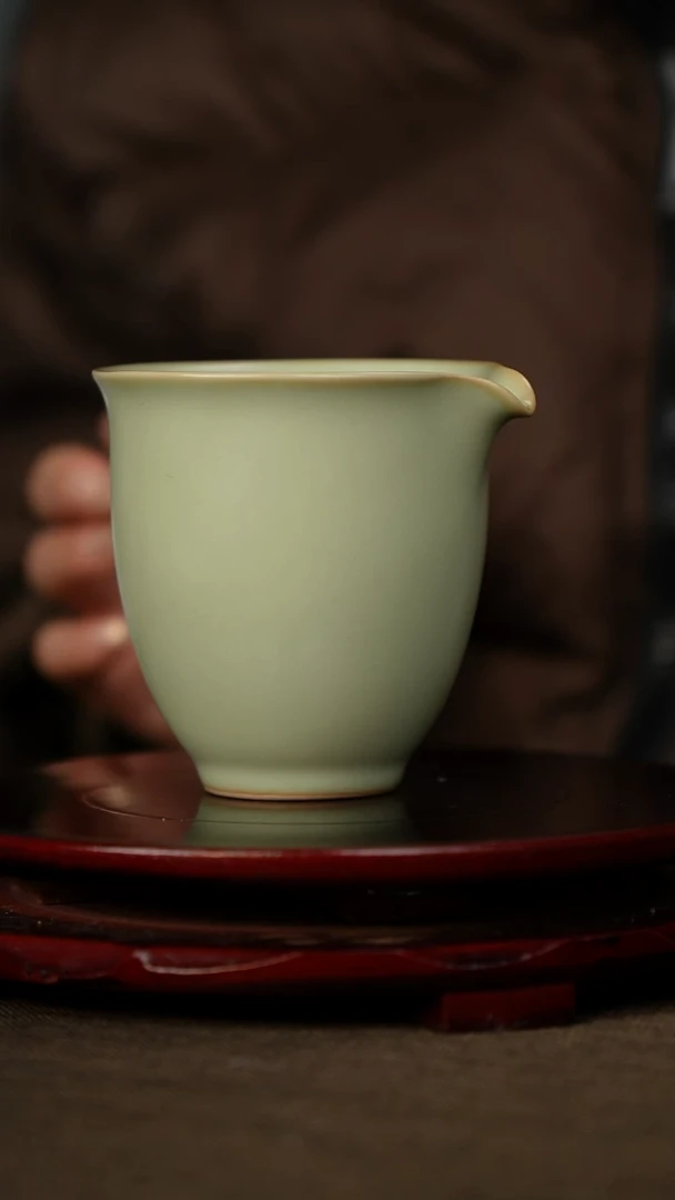 微微瑕 粉青 公道杯