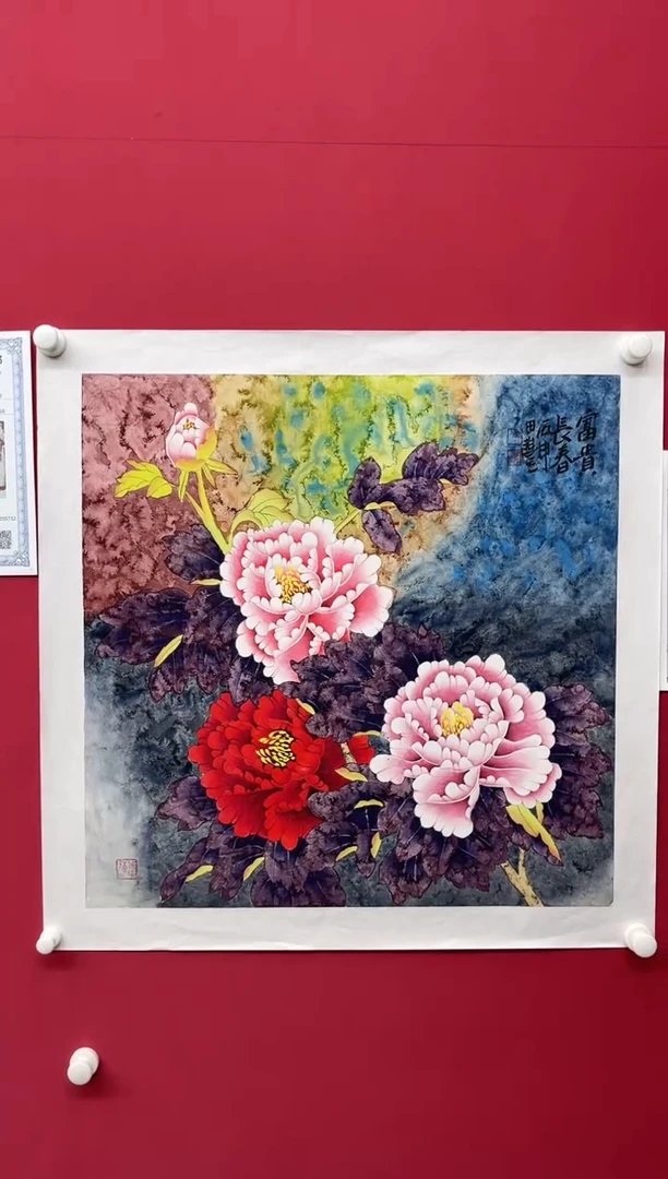 【闪购商品】国画田-斗方花鸟无框/W