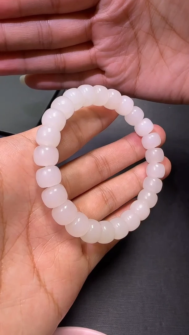 未镶嵌手链和田玉新疆和田玉天泰卡10算盘珠