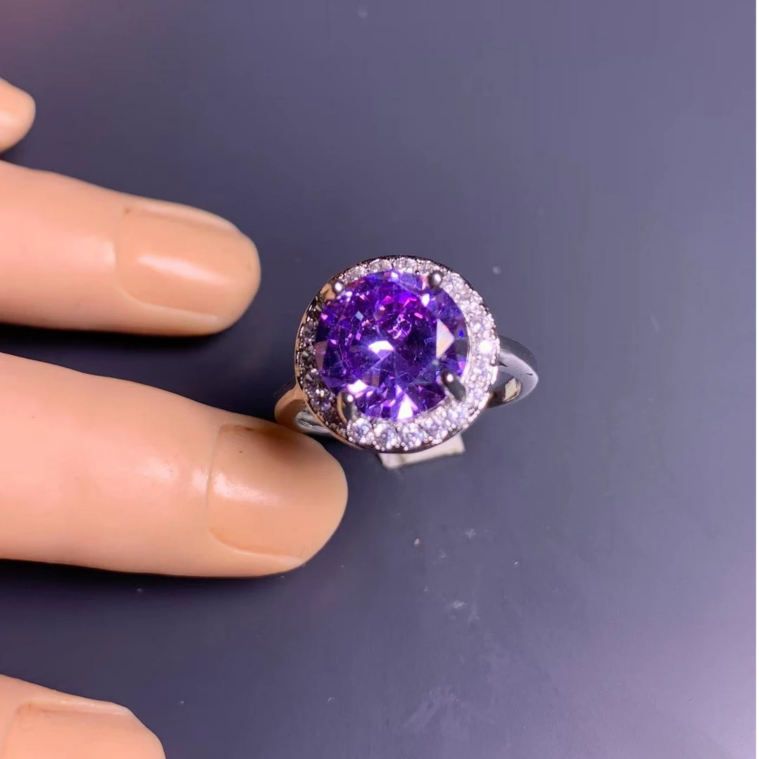 A1066经典气质紫色饰品戒指简约