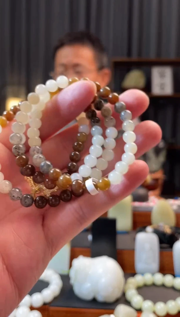 和田玉未镶嵌吊坠(不含链)链子卡6+