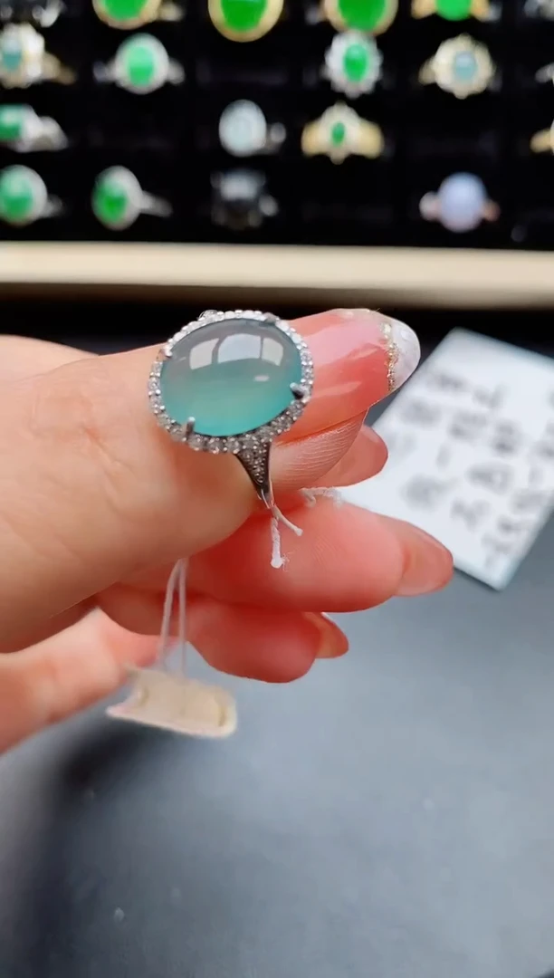 【闪购商品】翡翠戒指银S925镶嵌8058500