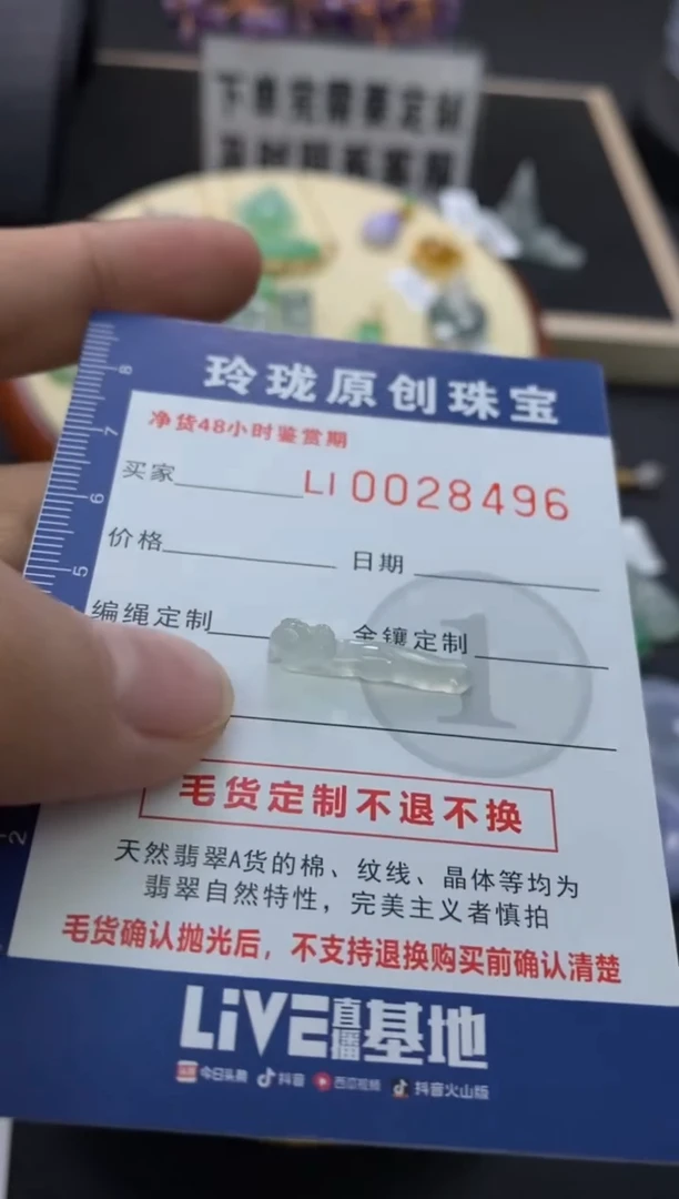 【闪购商品】翡翠颈饰未镶嵌翡翠净货28496