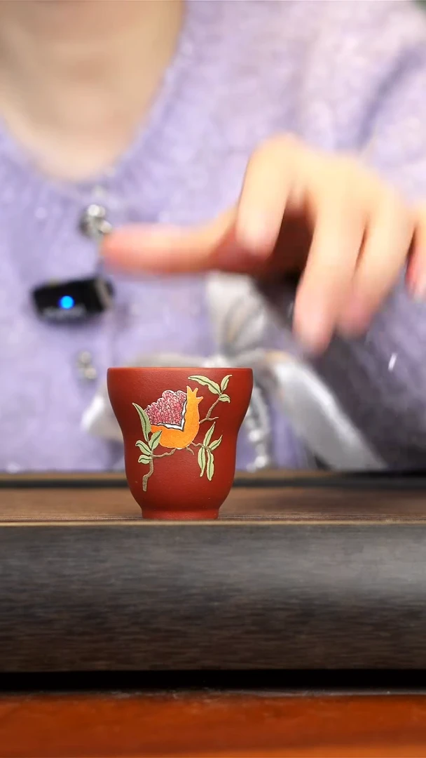 【闪购商品】紫砂茶壶紫泥石榴葫芦杯40cc
