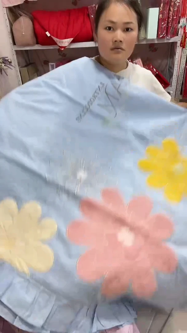 棉棉蓝色纯棉四件套