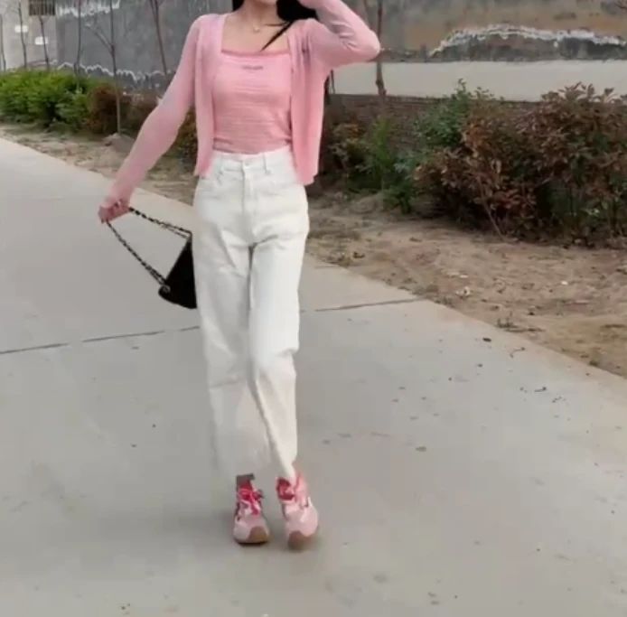 2025春季新款网红同款洋气气质韩版潮流内搭外套裤子女三件套珍