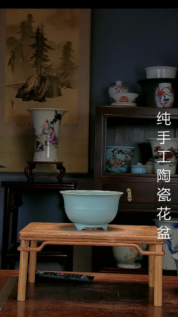 景德镇手工陶瓷花盆