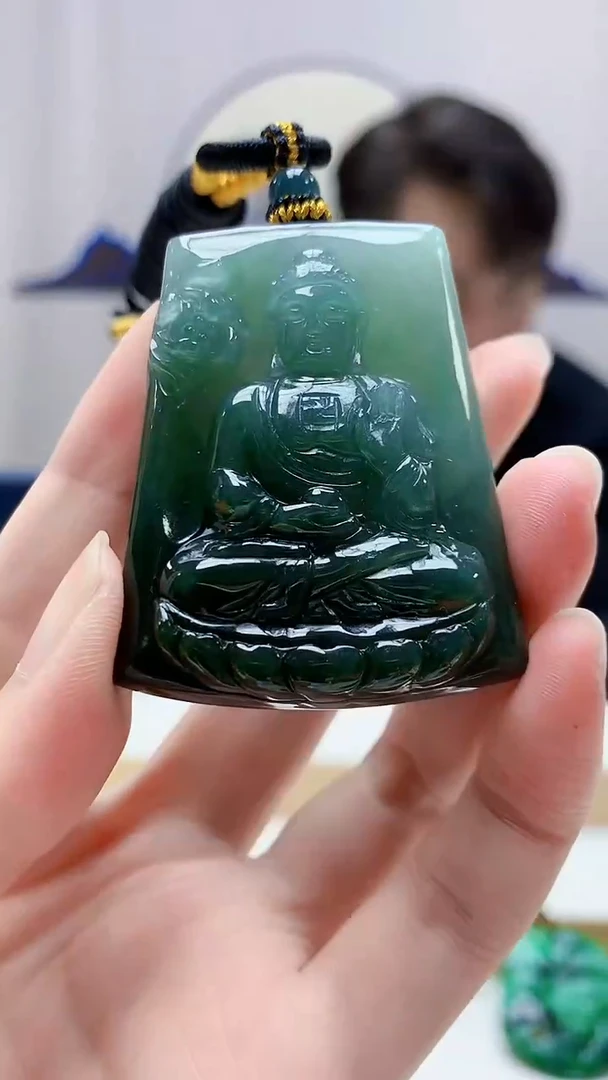 未镶嵌定制翡翠5060zm-毛货挂件22观音
