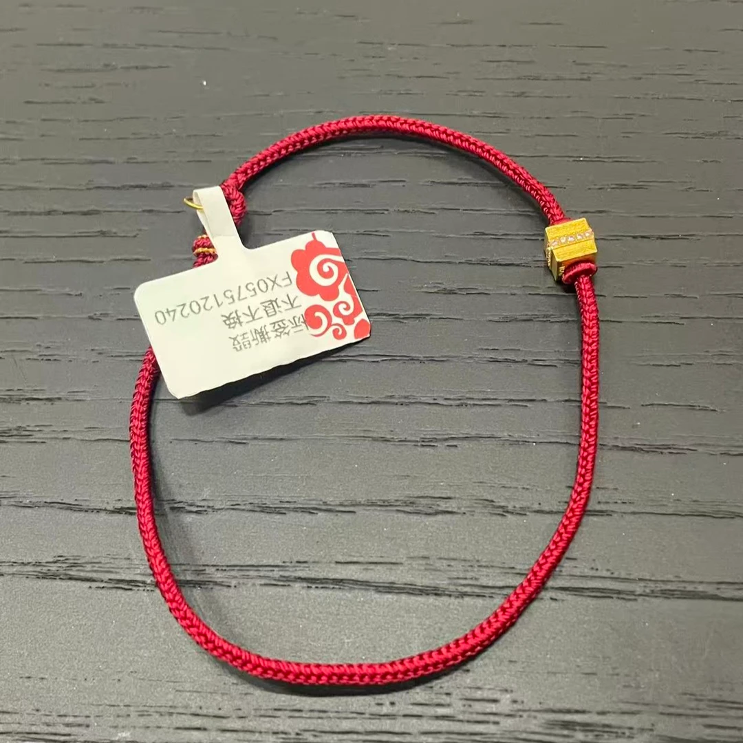 18k金时尚小红绳