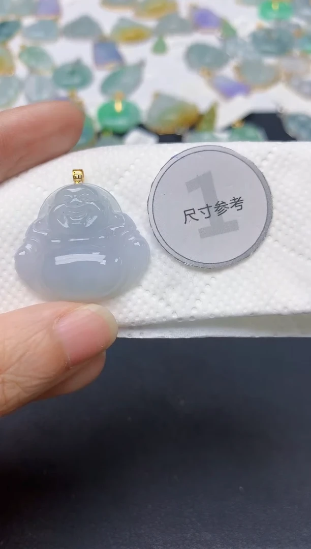 翡翠18K金镶嵌颈饰天然缅甸A货翡翠