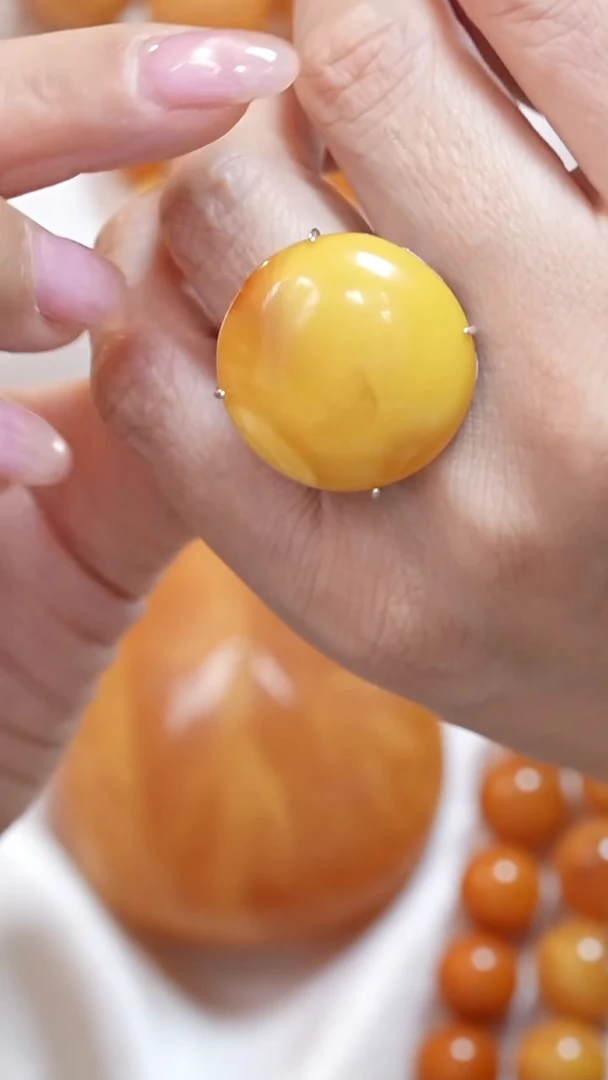 蜜蜡颈饰银S925镶嵌8247天然蜜蜡珠宝奇石云端妖孽全部保真