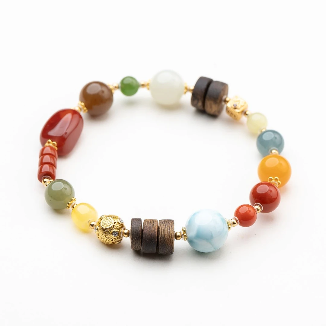 沉香莺歌绿奇楠9分结香沉香随形片珠单圈手串（多样性发其一）