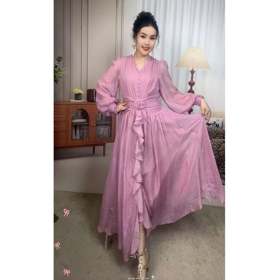 8810【娜子】仙气淑女显瘦名媛千金女装连衣裙