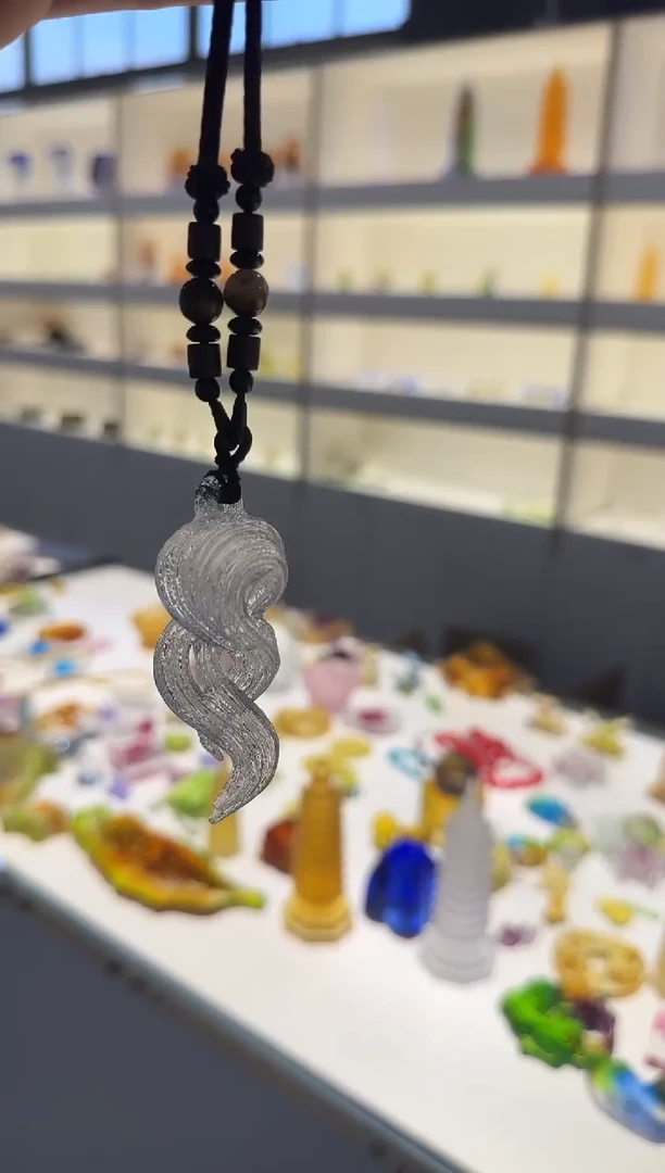 手工艺品琉璃佛手花挂坠5cm