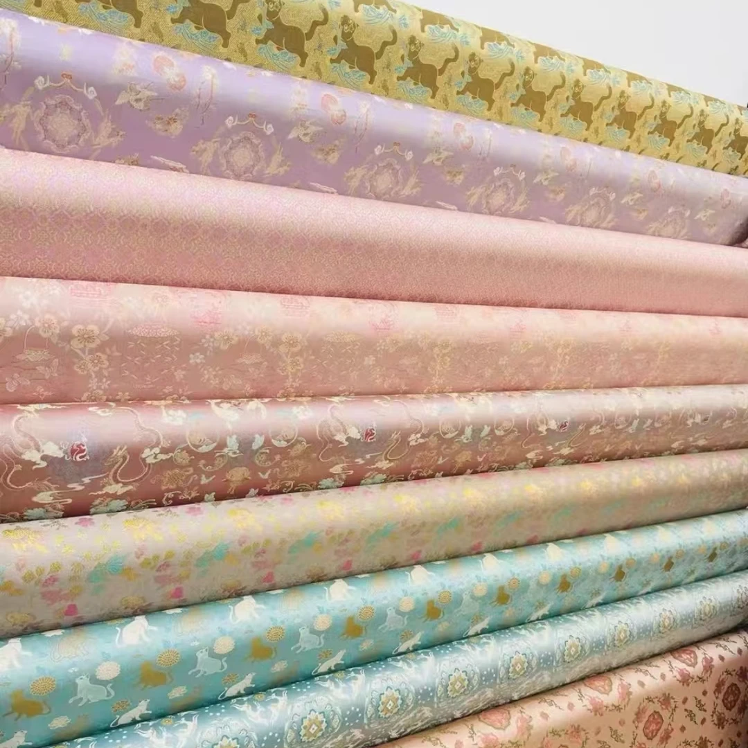 真丝宋锦真丝香云纱面料大布头香云纱