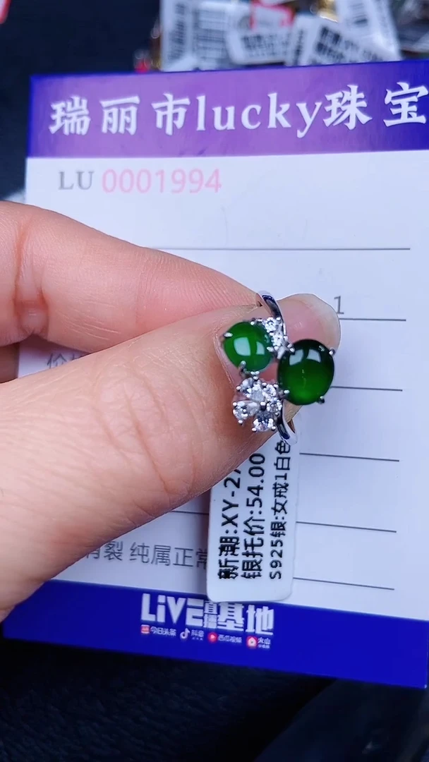 颈饰银S925镶嵌翡翠994