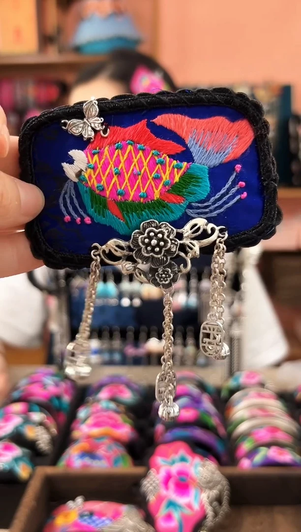 织绣艺枝独绣老绣饰品49