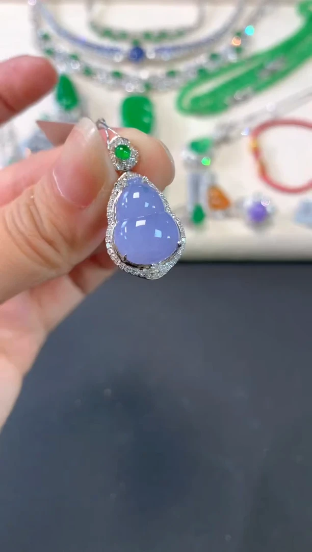 【闪购商品】翡翠吊坠(不含链)18K金镶嵌C89|7980