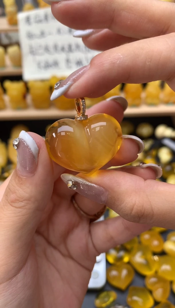 琥珀银S925镶嵌珠宝奇石103琥珀蜜蜡微瑕
