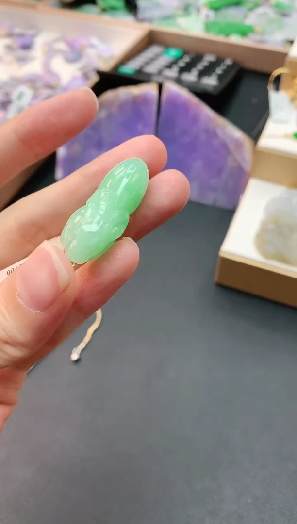 【闪购商品】翡翠颈饰18K金镶嵌赠礼盒证书 小君