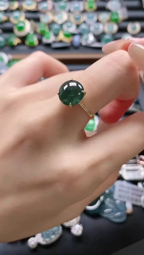 【闪购商品】翡翠戒指银S925镶嵌51511