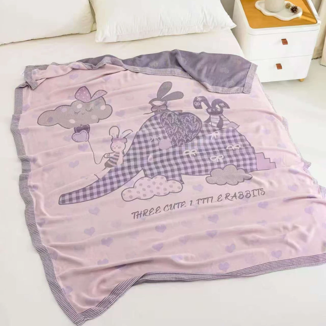 竹纤维冷感盖毯 色织提花 柔软舒适 吸汗透气 可轻柔机洗