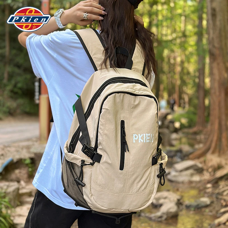 PKIEN运动双肩包高颜值旅行背包初高中大学生大容量上课收纳书包