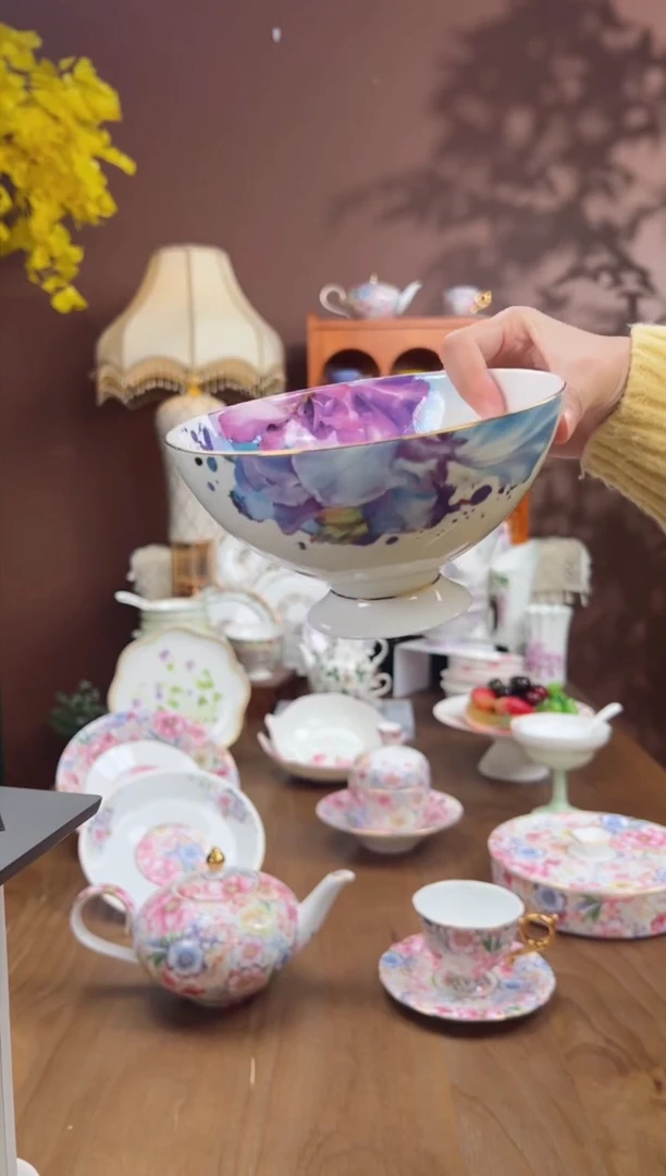 【闪购商品】瓦当柔情爱丽丝鸢尾6英寸面碗2个